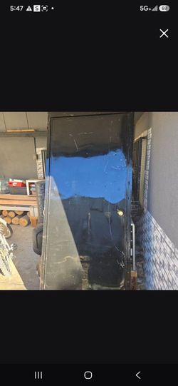 Black Metal Exterior Door with Knob
