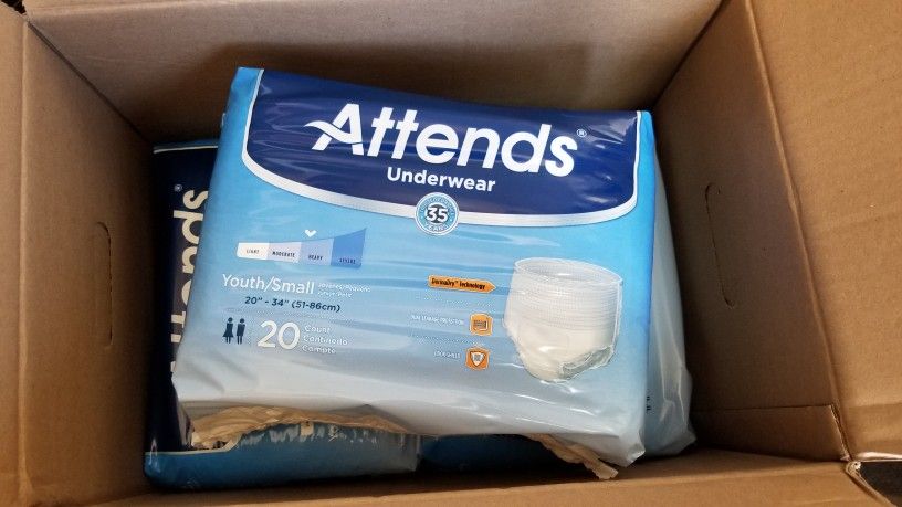 Attends Adult Pull-Up Diapers and McKesson Adult Youth Strap Briefs