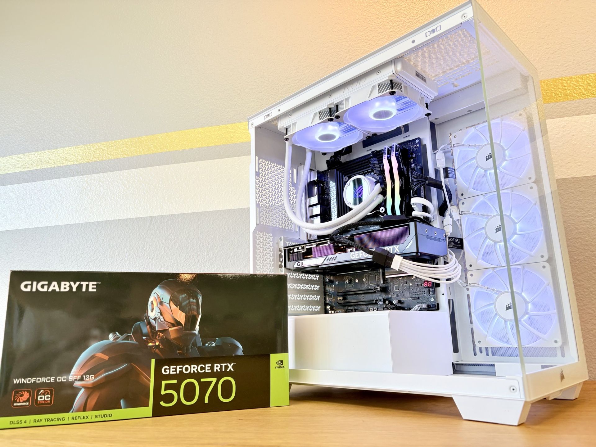 Gaming PC Custom Built by AREA-51  ✅Full White🕹Full RGB Set,Intel i7/32GB RAM/2TB🖥1 Yr Wrnty‼️ RTX 5070 GPU💥$0 Down Finance Now