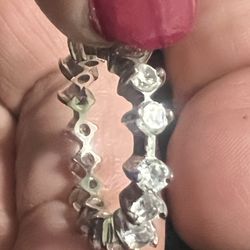 Sterling Silver CZ Engineered Ring Size 5