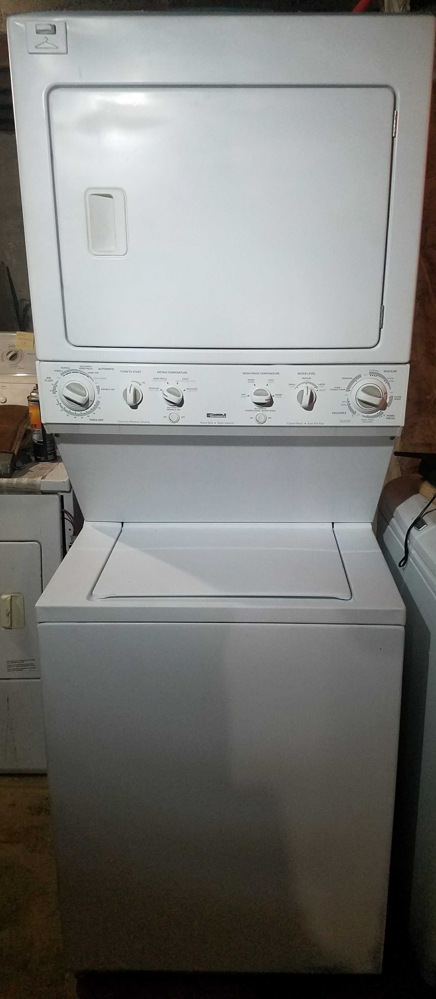 KENMORE STACKABLE WASHER AND DRYER