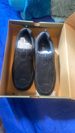 Black Suede Slip-On Shoes size 11