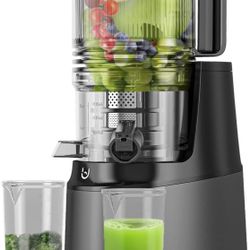 New Cold Press Juicer, 5.3" Wide Feed Chute Juice Extractor Machine