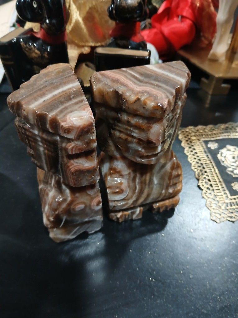 Aztec Mayan Tiki Book Ends