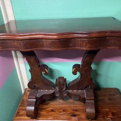 Card Table  With Swivel Top That Opens To Twice The Size