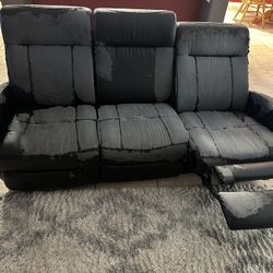 Black Recliner Sofa