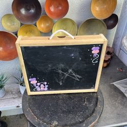 Custom-Made Art Box – Chalkboard & Dry Erase Board with Crayon Storage  Description: This unique custom-made art box is perfect for creative kids or a