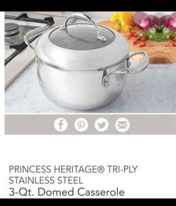 princess house olla Tri- ply de 3 qts