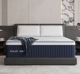 Full Mattress, 14Inch Medium Plush Euro Top Memory Foam Hybrid Mattress, Edge Support & Pressure Relief Individual Pocket Springs Full Size Mattresses