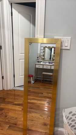 Gold Frame Full Length Floor Mirror( price negotiation)