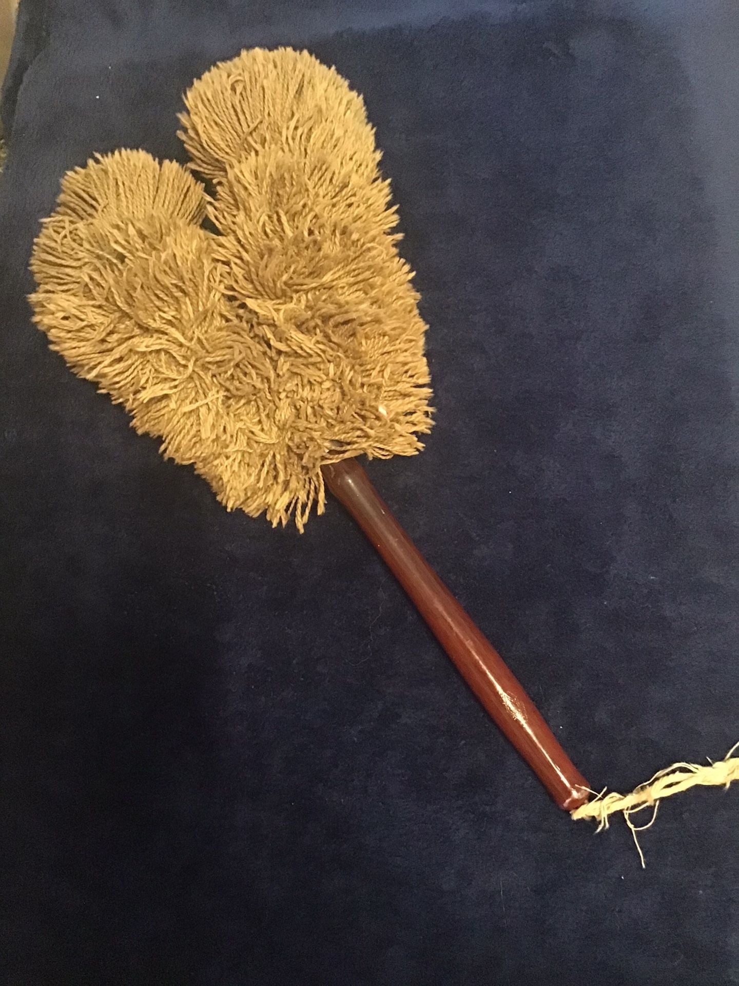 Vintage Stanley Home Product Duster With Wooden Handle