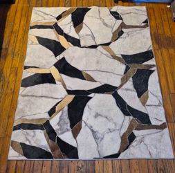 Modern Marble Print Area Rug