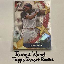 James Wood Washington Nationals Outfielder Topps Short Print Insert Rookie Card. 