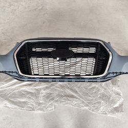 Complete Front Bumper  Assembly With Honeycomb Grille For 2020 - 2021 Ford Transit Van 
