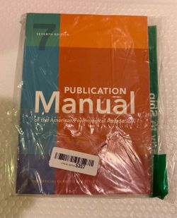 Publication Manual (OFFICIAL) 7th Edition of the American Psychological Association Seventh Edition I