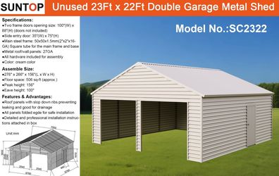 New Galvanized Metal Garages, Sheds & Carports