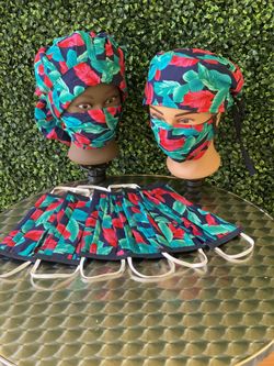 Surgical bouffant, surgical cap and adult masks