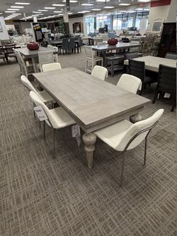 Dining Table with Flip-Top Storage - Feldstone Grey