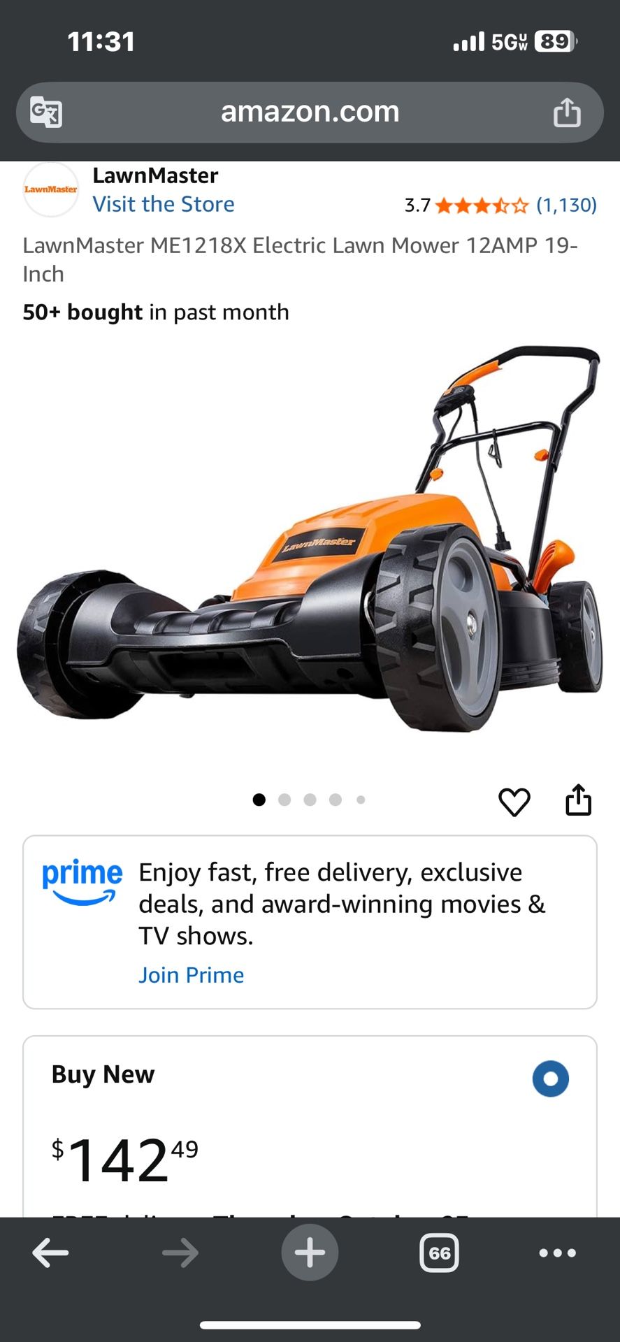 LawnMaster  Electric Lawn Mower