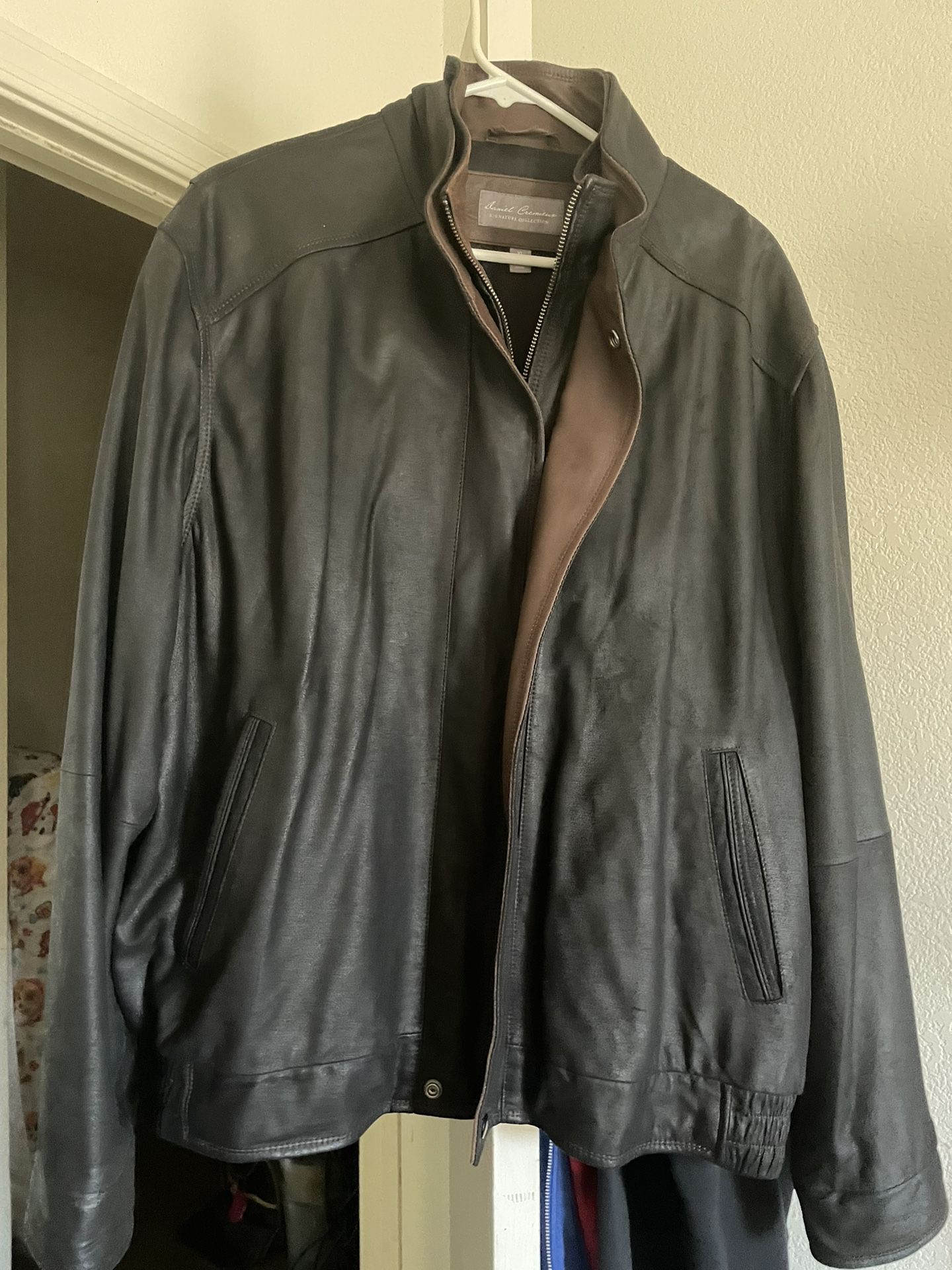 Daniel Cremieux Leather Bomber Jacket