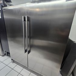 65" FRIGIDAIRE COLUMNS REFRIGERATOR AND FREEZER STAINLESS STEEL 