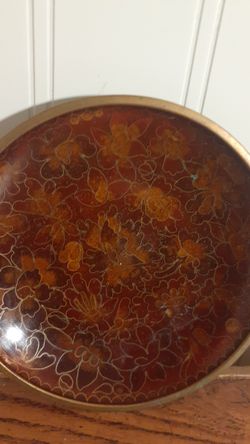 Vintage Cloisonne Plate 4.5"
