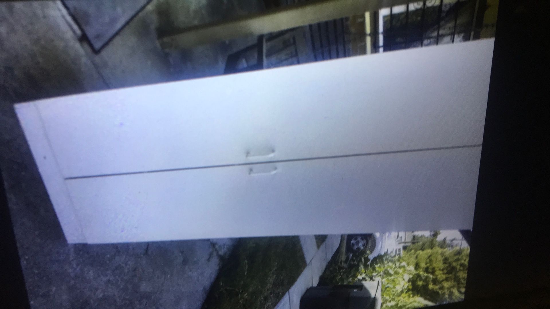White Cabinet. 