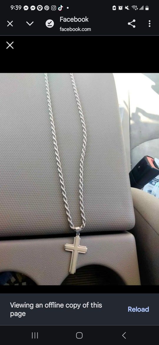 STERLING SIVER ROPE CHAIN 20+INCH $152 OBO