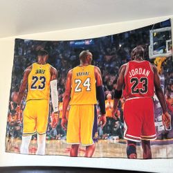 Bron Kobe & Jordan Tapestry