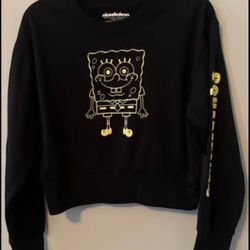 Nickelodeon SpongeBob SquarePants Unisex Sweatshirt Black Size M