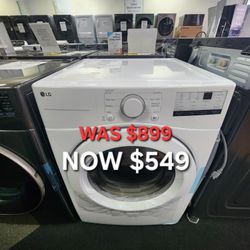 7.4 Cu. Ft. Large Capacity Vented Stackable Electric Dryer with Sensor Dry in White