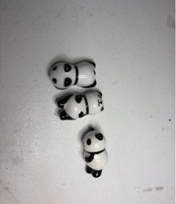 Panda Ceramic Beads Set of 3