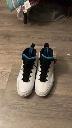 Jordan retro 9 white blue and black