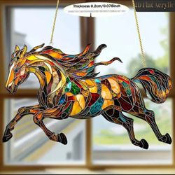 Galloping Spirit Horse Stained-Glass Style (Acrylic) Suncatcher