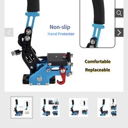 14Bit PS4/PS5 USB3.0 SIM Handbrake for Racing Games Steering Wheel Stand G29 BLU