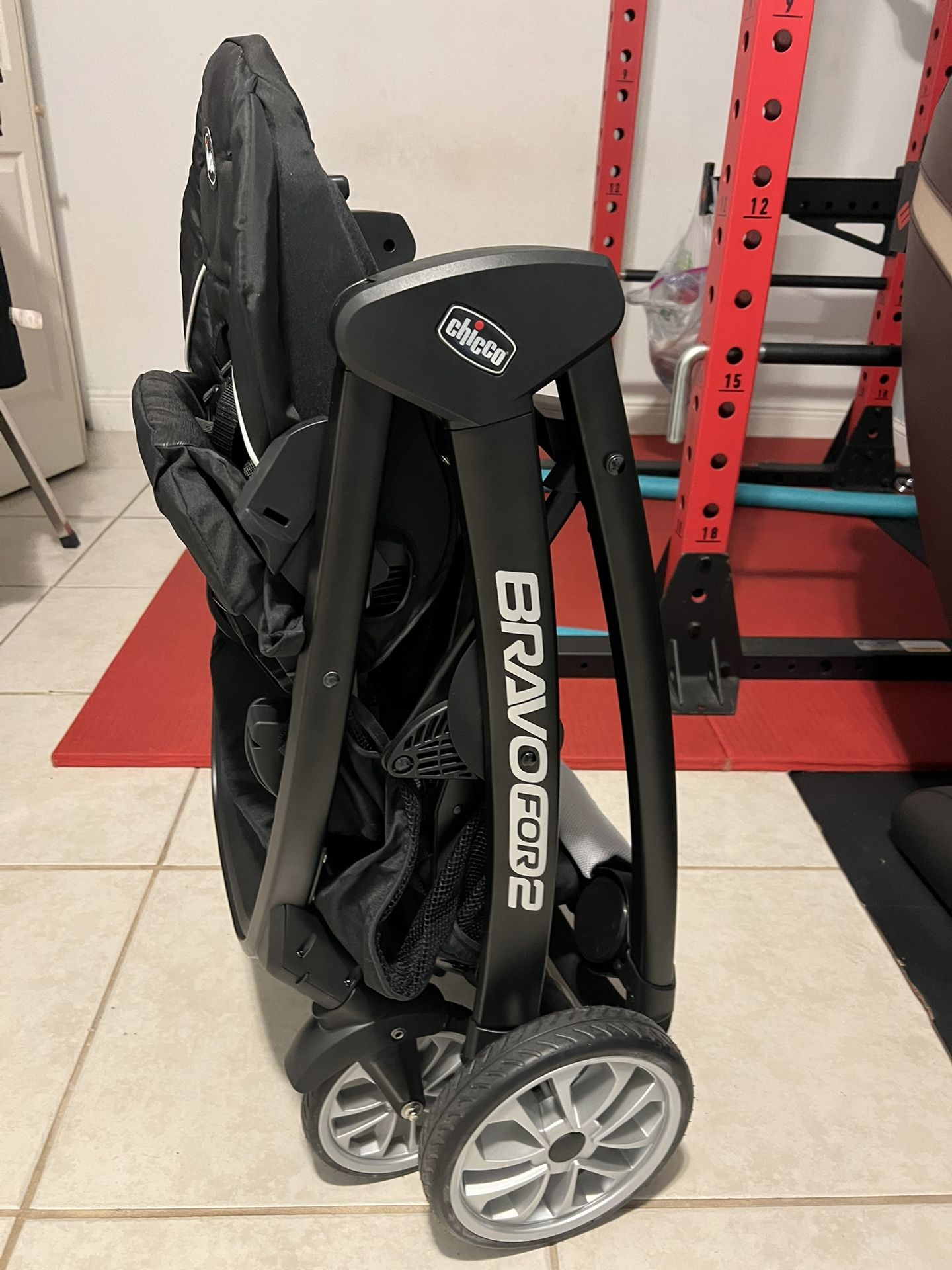 hicco BravoFor2 Standing/Sitting Double Stroller - Iron | Black/Grey