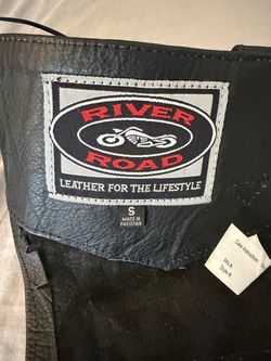 River Road Leather Biker Chaps Size Small