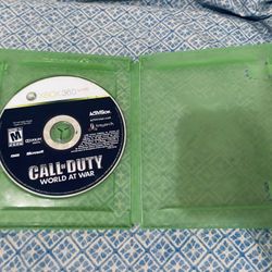 Xbox 360 Game Call Of Duty World At War Game And Case Only In Good Working Condition