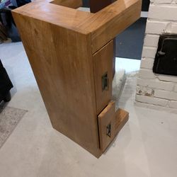 Teak Side Table With Drawers