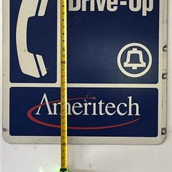 Original Ameritech Pay Phone Sign 