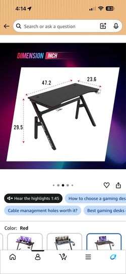Gaming desk