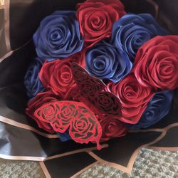 Red And Blue Flowers 