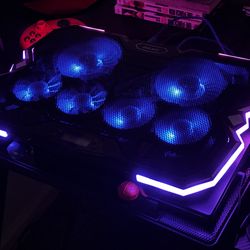 DCX-A13 Laptop Cooling Pad 5 Fans RGB Lighting Multi-Color for 13-17"