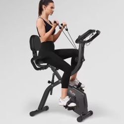 RELIFE 3 in 1 Folding Indoor Cycling Exercise Bike Adjustable Magnetic Stationary Bicycle Static Bikes for Home Fitness Training