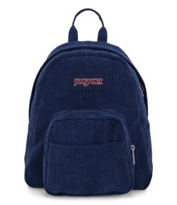 JanSport Half Pint Corduroy Mini Backpack - Navy Blue