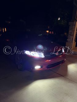 H7 LED Light Bulbs, 8000LM Per Set 6500K LED Light Bulbs with Fan & EMC, Halogen Headlight Bulb Replacement, Pack of 2 