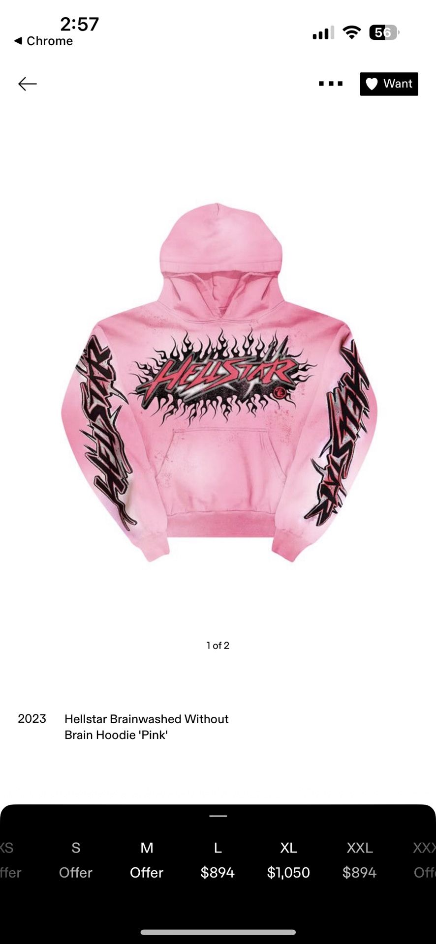 Hellstar Pink Brainless Hoodie