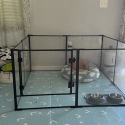Clear dog playpen