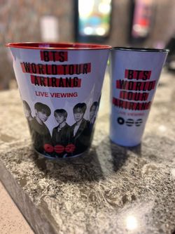 BTS POPCORN BUCKET AND CUP BUNDLE