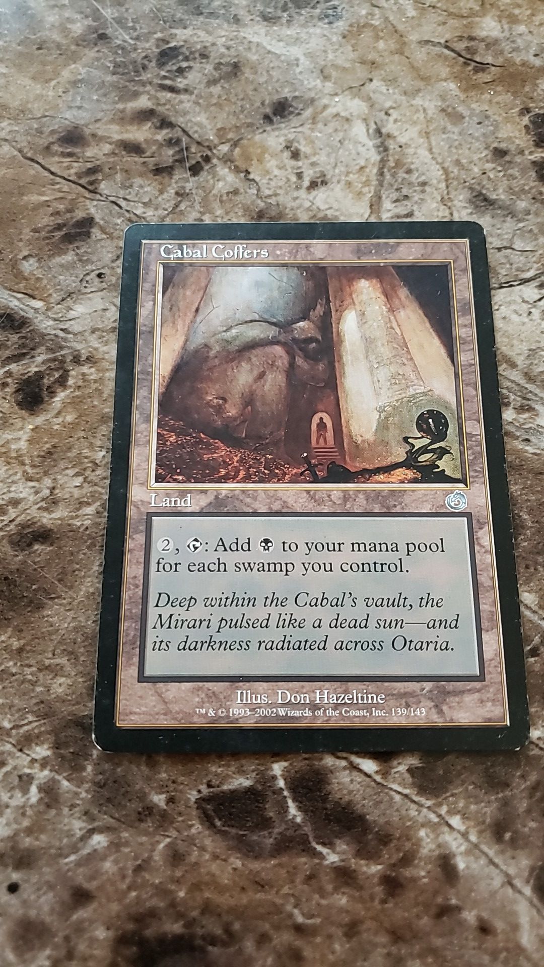 Magic the gathering card, cabal coffers